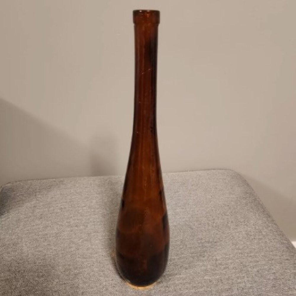 Norleans Vintage Hand Made Vase Spain 16.5" Brown Textured